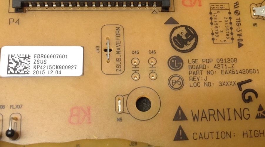 LG EAX61420601 EBR66607601 Z Sustain Main Board